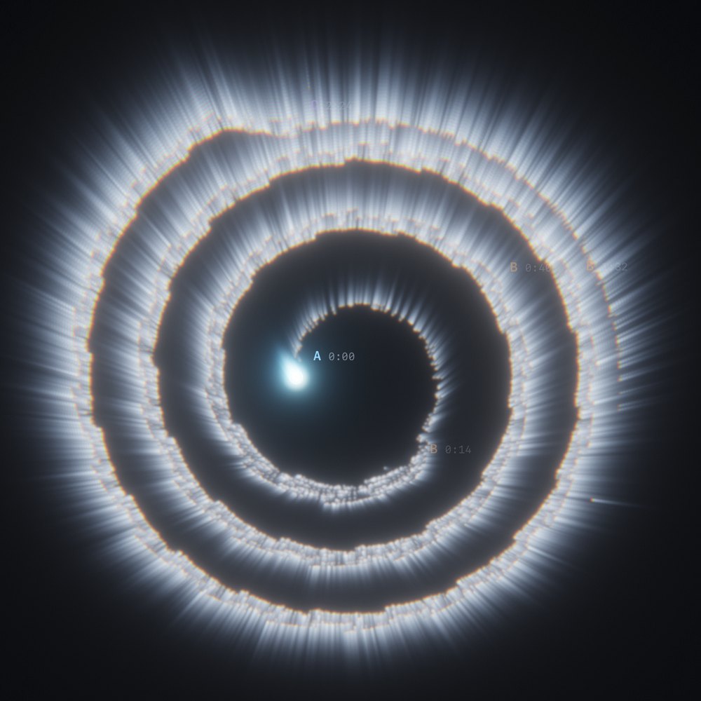 An entire song coiled into a spiral map